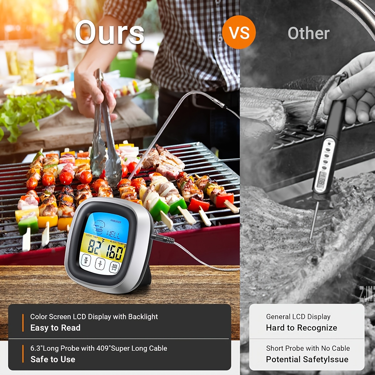 Digital Meat Thermometer BBQ T - Instant Read Thermometer review and price
