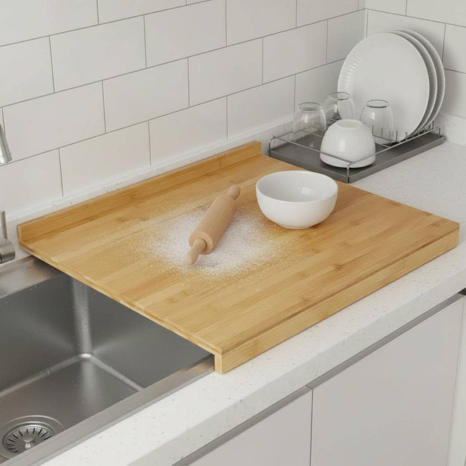 Over the Sink Cutting Board Mu - Bamboo Cutting Board review and price