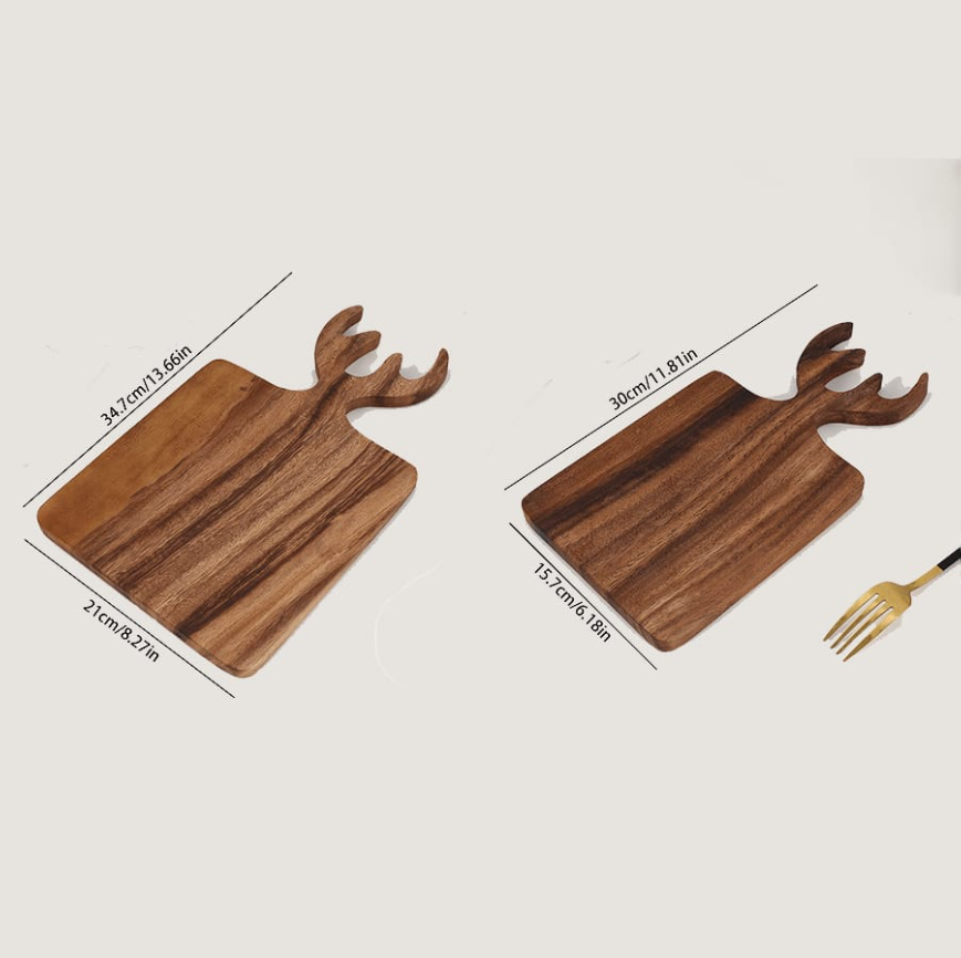 1pc Teak Deer Antler Shaped Ch - Bamboo Cutting Board review and price