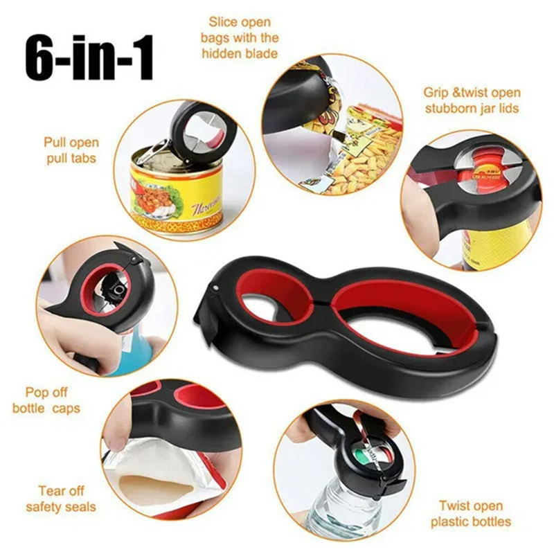 6 In 1 Bottle Opener Multifunc - Kitchen Gadgets Jar Openers review and price