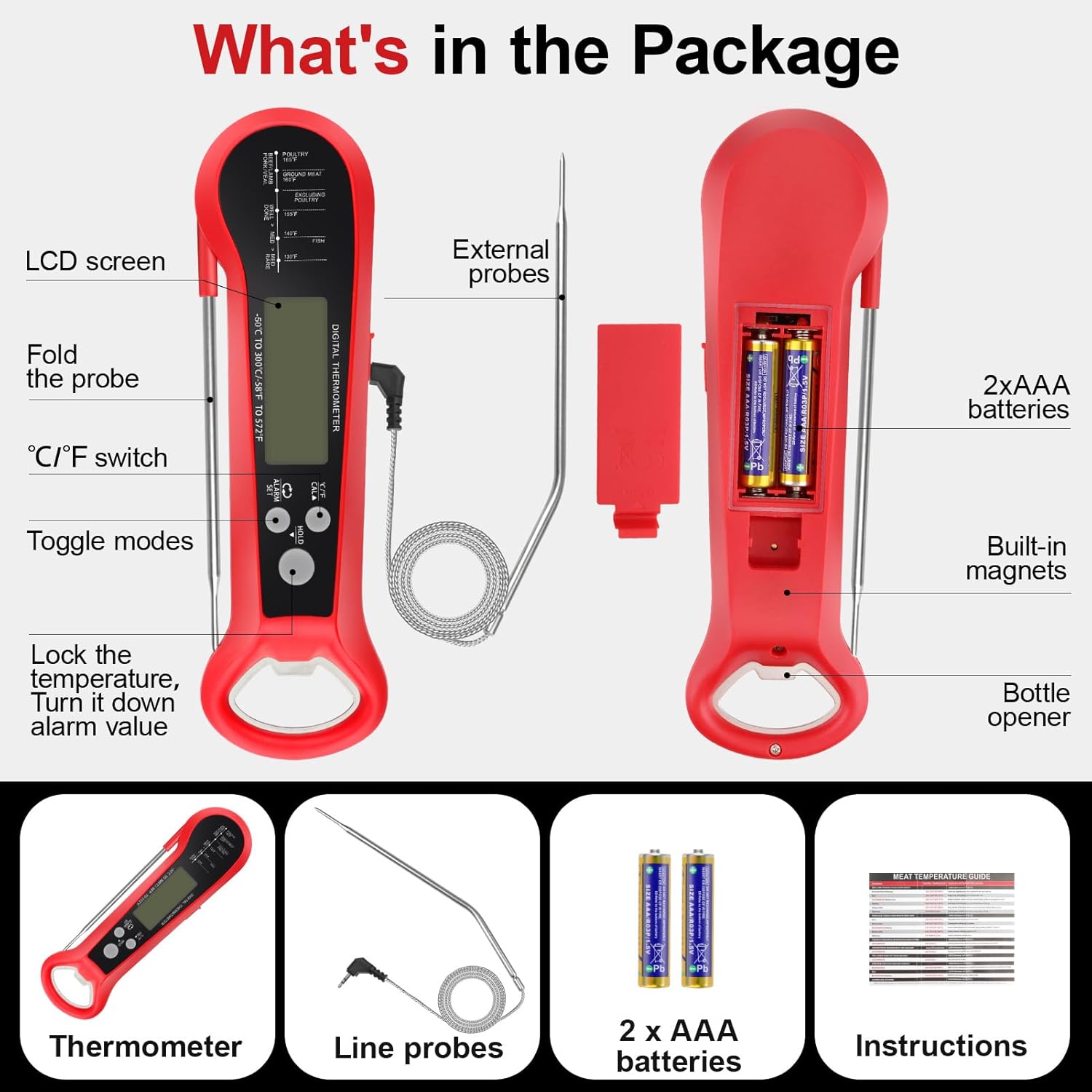 Professional Digital Meat Ther - Instant Read Thermometer review and price